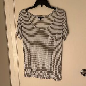 Banana Republic Black and White Striped Tee